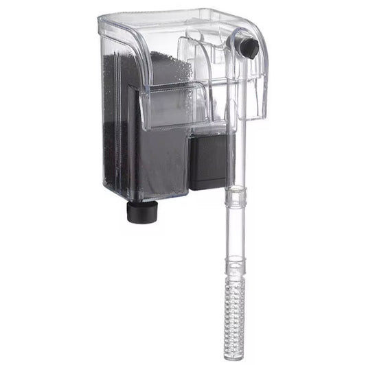 Nano Hang On Back Aquarium Filter for Betta Shrimp Small Fish Tanks