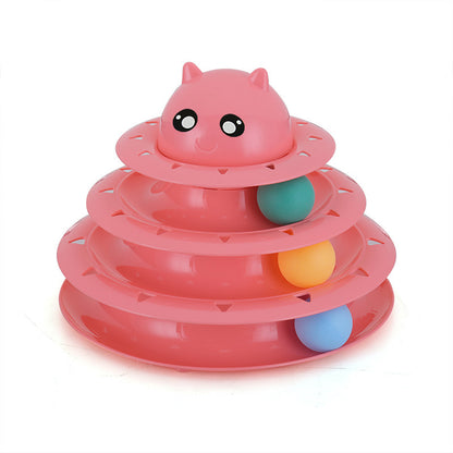 Cat Ball Tower Track Toy | Interactive Multi-Level Rolling Ball Toy for Indoor Cats & Kittens
