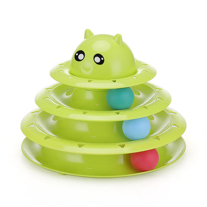 Cat Ball Tower Track Toy | Interactive Multi-Level Rolling Ball Toy for Indoor Cats & Kittens