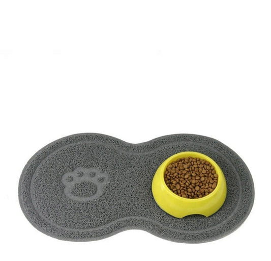Pet Food & Litter Mat 18" x 10" | Waterproof Non-Slip Cat & Dog Feeding Mat
