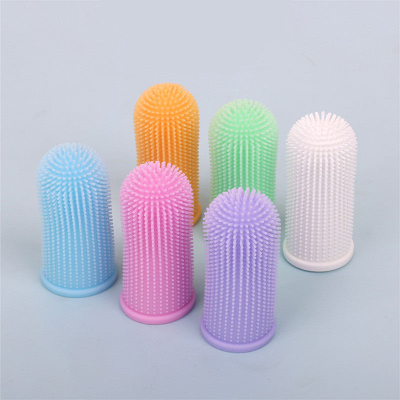 2-Pack Pet Finger Toothbrush | Soft Silicone Finger Toothbrush for Dogs, Cats, Puppies & Kittens