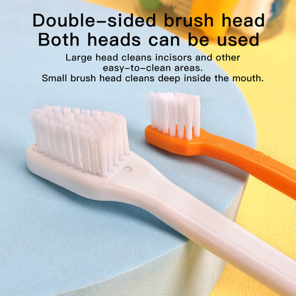 Double-Sided Pet Toothbrush 4-Pack | Soft Bristle Dog & Cat Toothbrush | Dual Head Dental Cleaning Brush