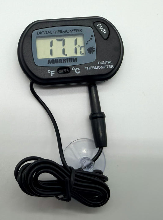 2 Pack Aquarium Digital Thermometer | LCD Fish Tank Temperature Gauge with Waterproof Probe | Freshwater & Saltwater