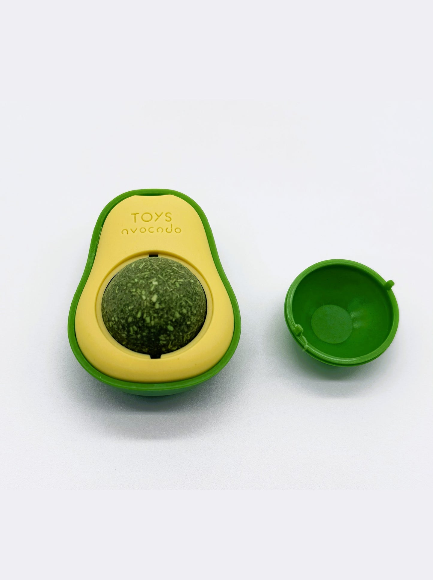 Avocado Shaped Catnip Wall Toy | Rotating Catnip Ball with Adhesive Mount for Indoor Cats & Kittens