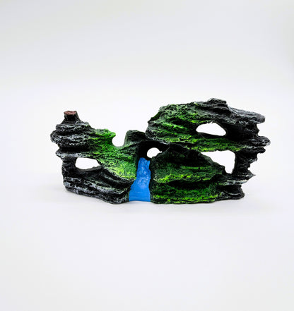 Aquascape Aquarium Rockery Decor | Natural Rock Cave Ornament for Freshwater Fish Tanks