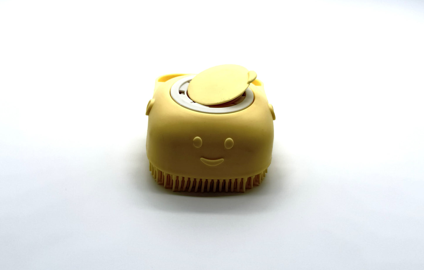 Pet Shampoo Massage Brush with Soap Dispenser | Soft Silicone Grooming Brush for Dogs & Cats