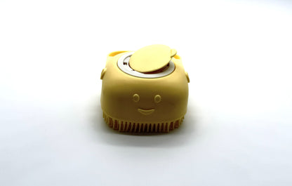 Pet Shampoo Massage Brush with Soap Dispenser | Soft Silicone Grooming Brush for Dogs & Cats