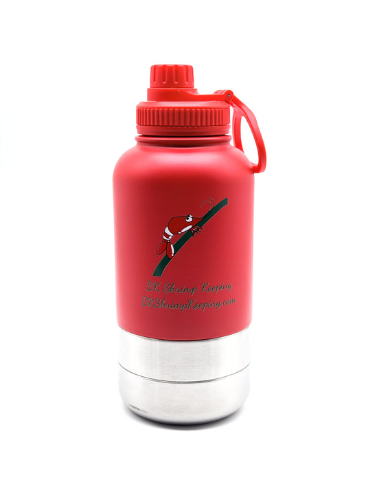 32 OZ Insulated Stainless Steel 3-in-1 Dog Water Bottle & Bowl Set | Travel Water & Food Container