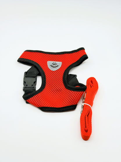 Step-In Small Dog Harness & Leash Set | Adjustable No Pull Soft Mesh Pet Harness for Small Dogs & Cats