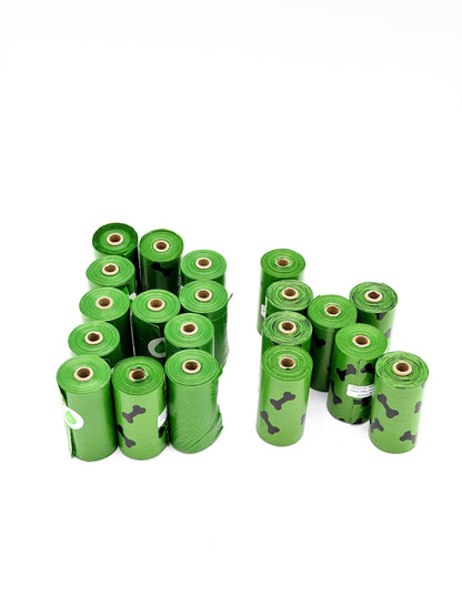 BK's Paws Unscented Dog Poop Bags 300 Count (20 Rolls) | Leak Proof Waste Bags for Dog Walks