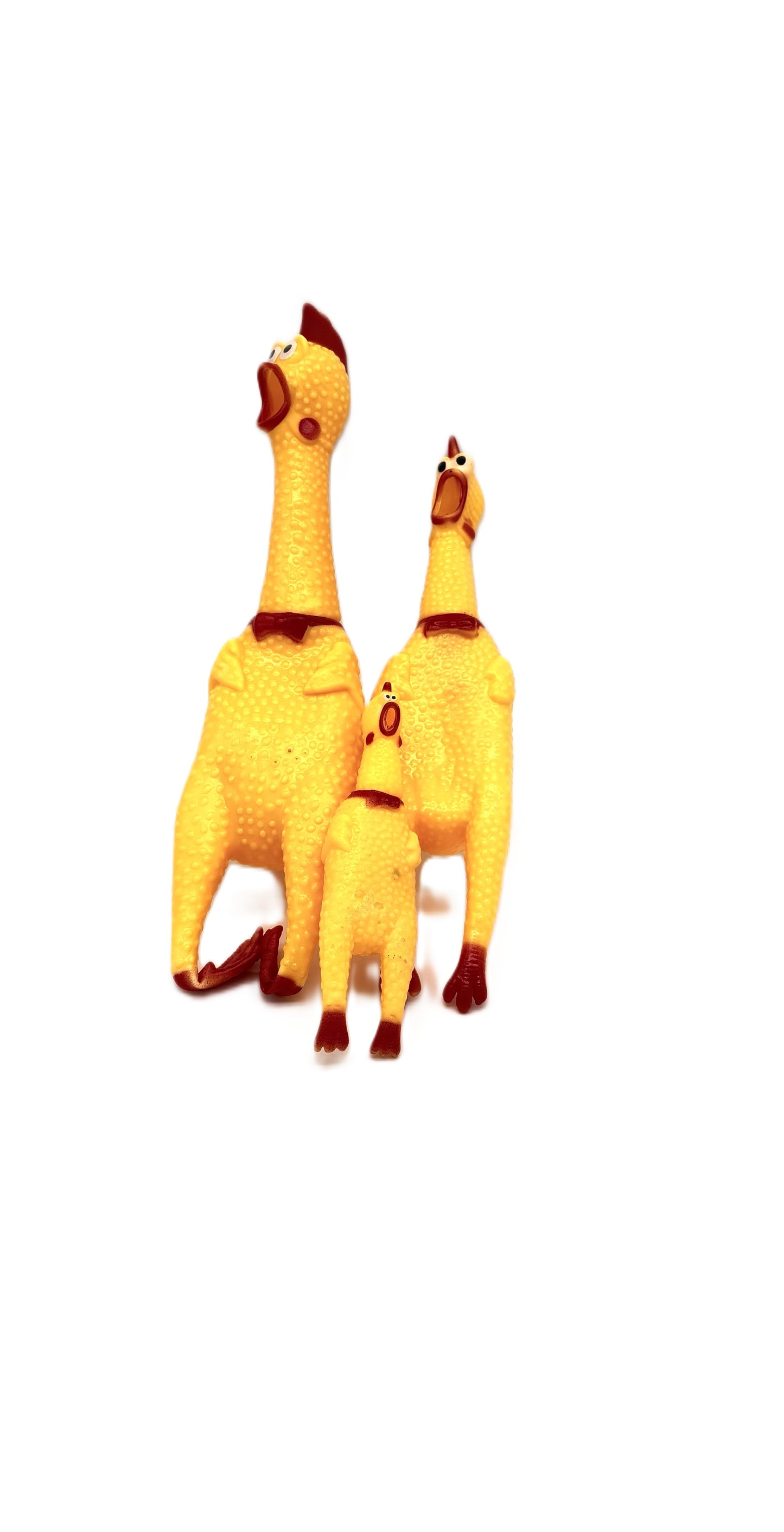 Squeaky Rubber Chicken Dog Chew Toy | Funny Scream Chicken Toy for Dogs – 6", 12" & 15" Sizes
