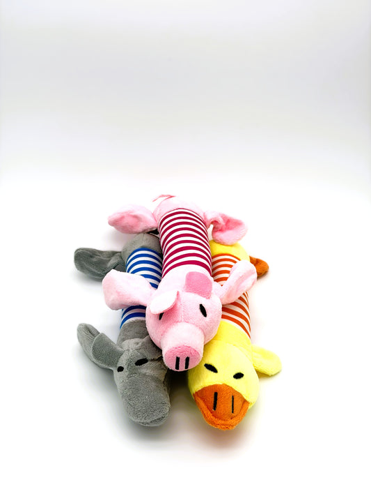3-Pack Squeaky Plush Dog Chew Toys | Soft Interactive Plush Toys for Puppies & Dogs