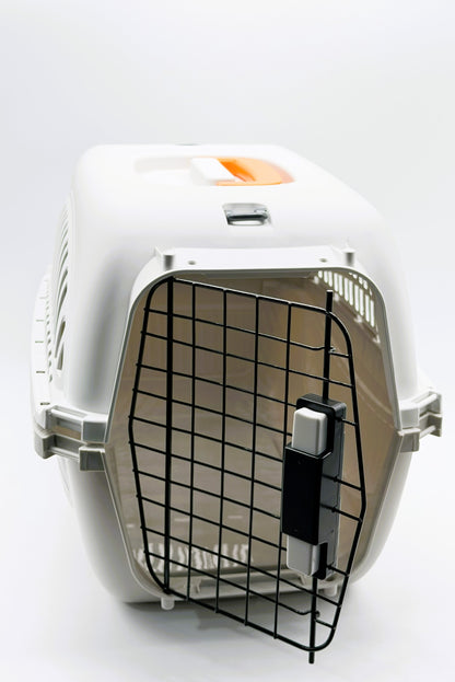 Pet Travel Carrier for Small Dogs & Cats | Hard-Sided Portable Kennel with Metal Door