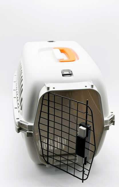 Pet Travel Carrier for Small Dogs & Cats | Hard-Sided Portable Kennel with Metal Door