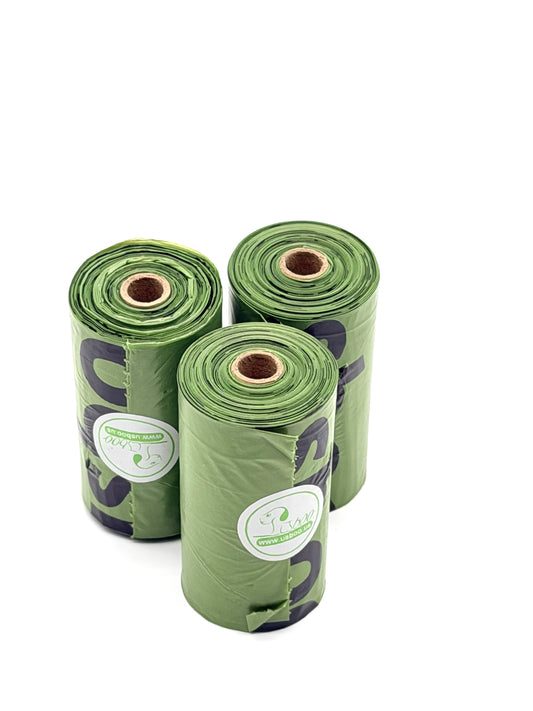Dog Poop Waste Bags – 3 Roll Pack | Strong, Leak-Proof, Easy Tear Pet Waste Bags | 45 Bags Total | Only $1