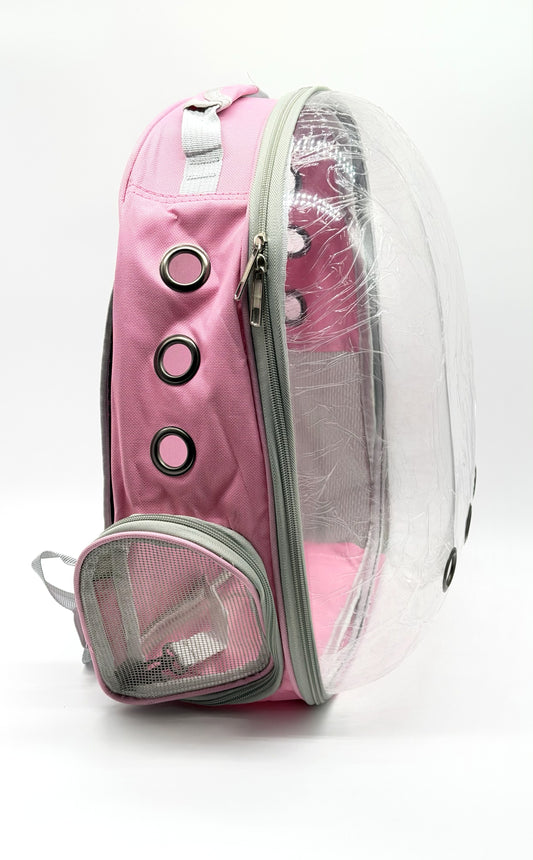 Transparent Cat & Small Dog Backpack Carrier | Airline Approved Bubble Pet Travel Backpack with Ventilation | Black, Red, Blue & Pink