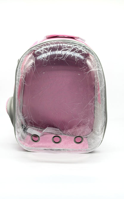 Transparent Cat & Small Dog Backpack Carrier | Airline Approved Bubble Pet Travel Backpack with Ventilation | Black, Red, Blue & Pink