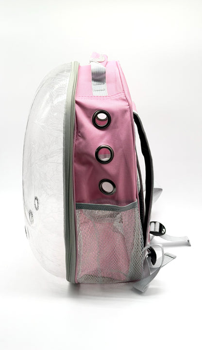 Transparent Cat & Small Dog Backpack Carrier | Airline Approved Bubble Pet Travel Backpack with Ventilation | Black, Red, Blue & Pink