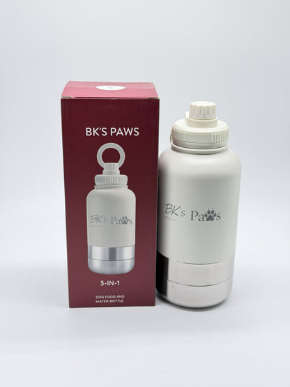 BK’s Paws 3-in-1 Insulated Travel Bottle with 2 Bowls & Phone Holder